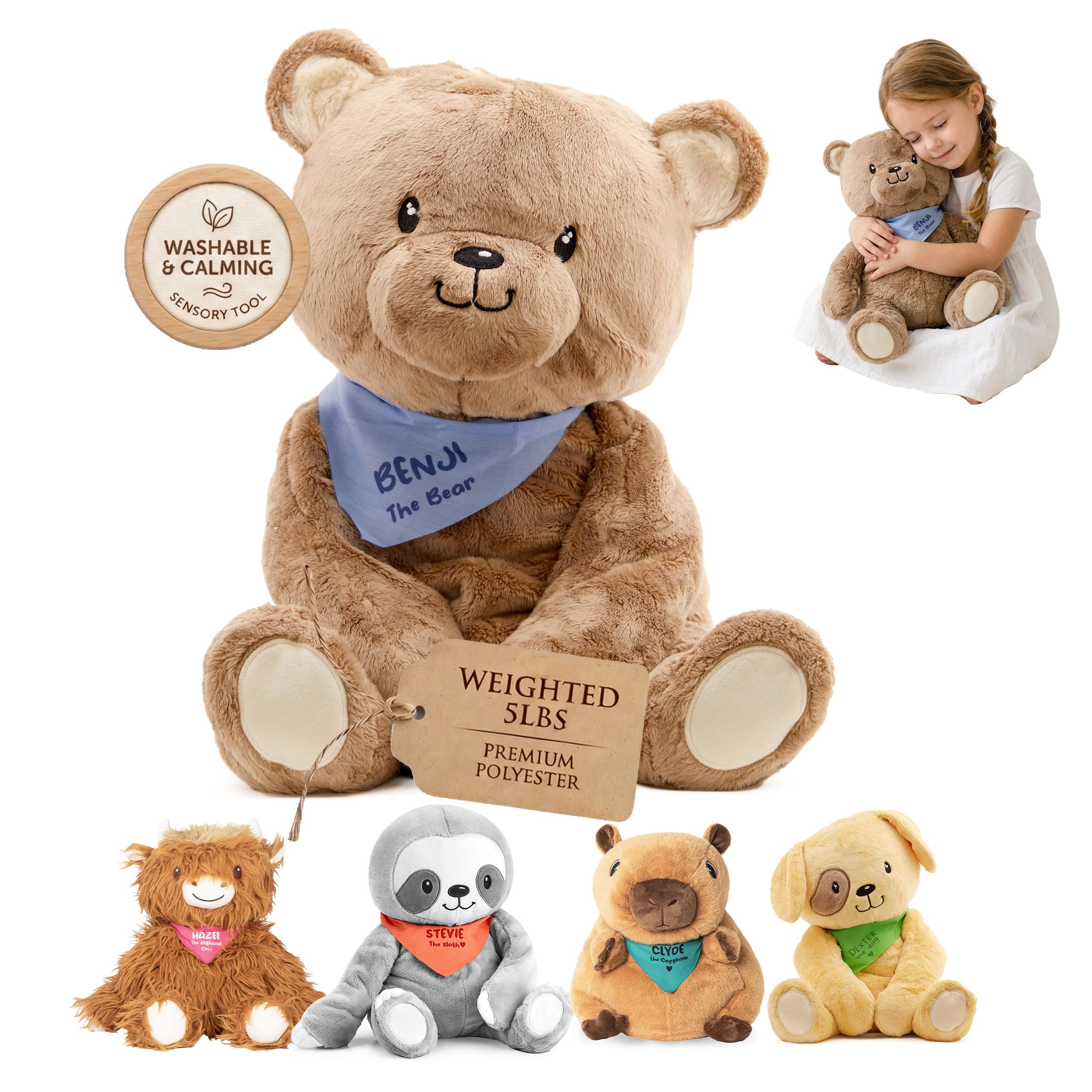 Lilly's Love Weighted Stuffed Animal, 5lb | Sensory Plush for Kids
